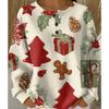 Women's Crew Neck Long Sleeve Waffle Knit Henley Top Loose Fit Casual Sweatshirt
