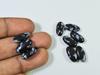39Cts AAA Natural Snowflake Obsidian Oviod Cabochon Gemstone 9Pcs Lot 8X16MM RQ-2004