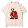 Bruno Mars T-shirt Graphic Printing Korean Style Punk Tee-shirt Short Sleeve Gothic O-neck Tshirt Ropa Hombre Retro Soft Clothes