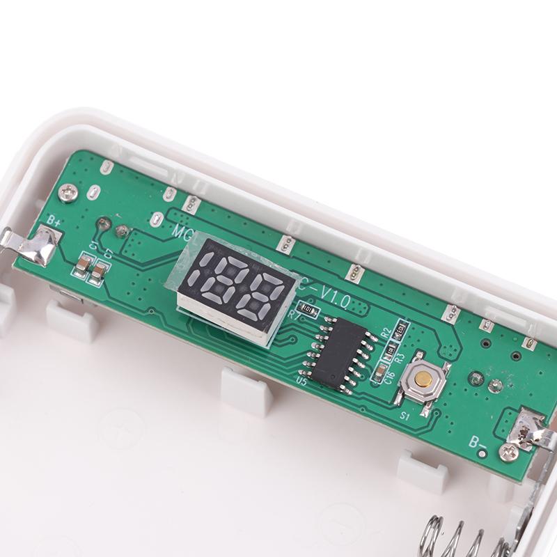 8*18650 Power Bank Cases Battery Holder Portable Dual Usb Type C Micro Input Port Charge Shell For Phone 18650 Battery Cases