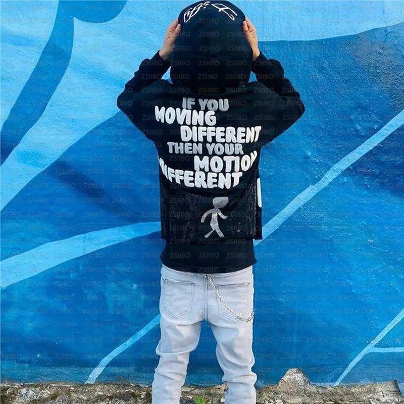 European and American Autumn Street Personality Hip-hop Letter Printed Hoodie Sweatshirt