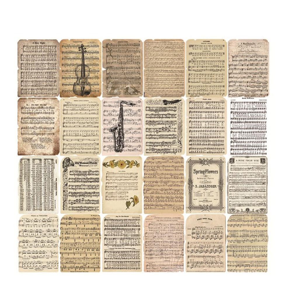 26 Sheets Vintage Scrapbook Paper DIY Handwork Exquisite Decorative Craft Paper for Art Journaling