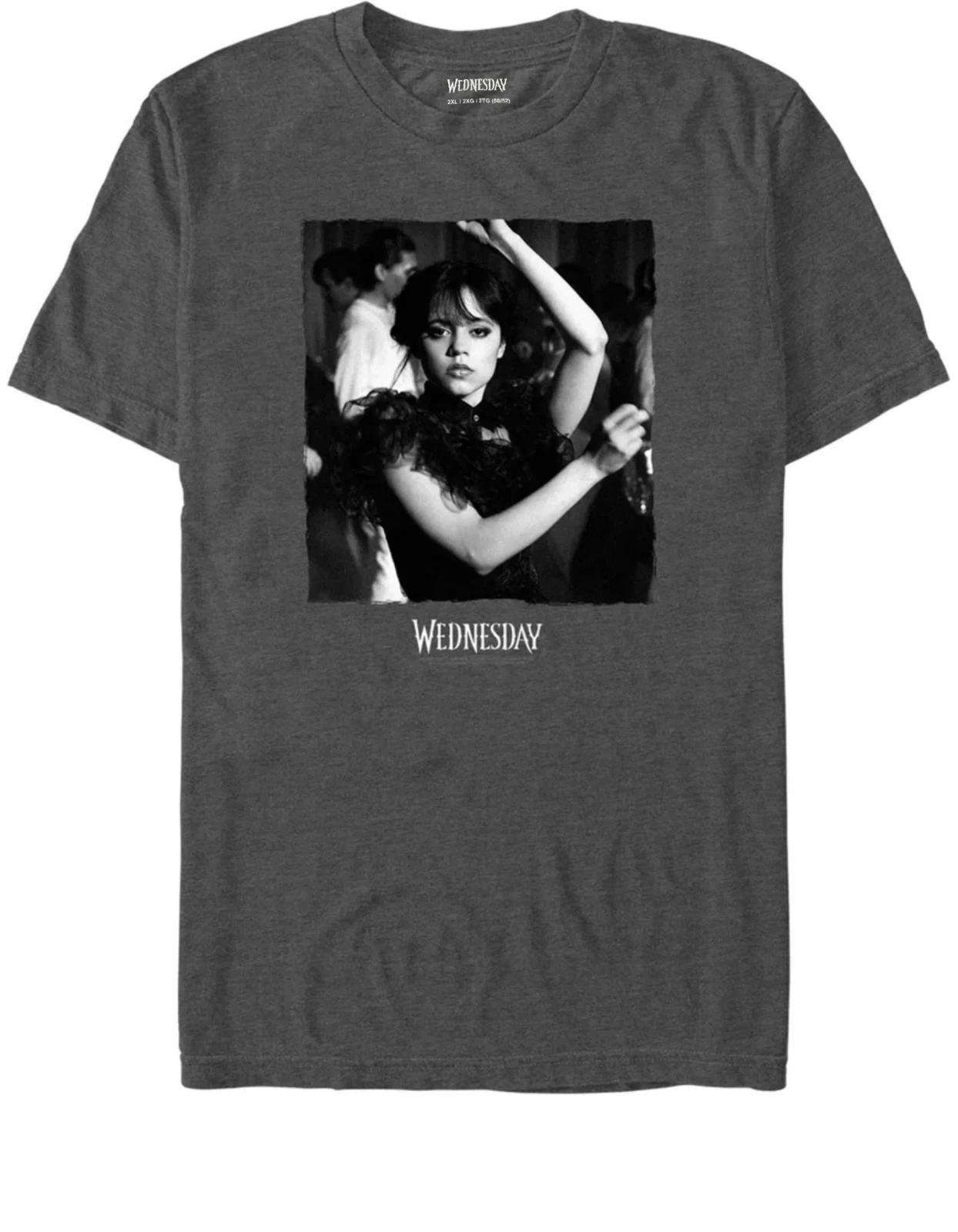 

Unisex Adult Casual Graphic WEDNESDAY CHARCOAL GRAPHIC T SHIRT T-Shirt S