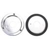Watermelon Lights Bunk Adapter Stainless Steel Round Marker Light Bezel Cover for Trucks Trailers