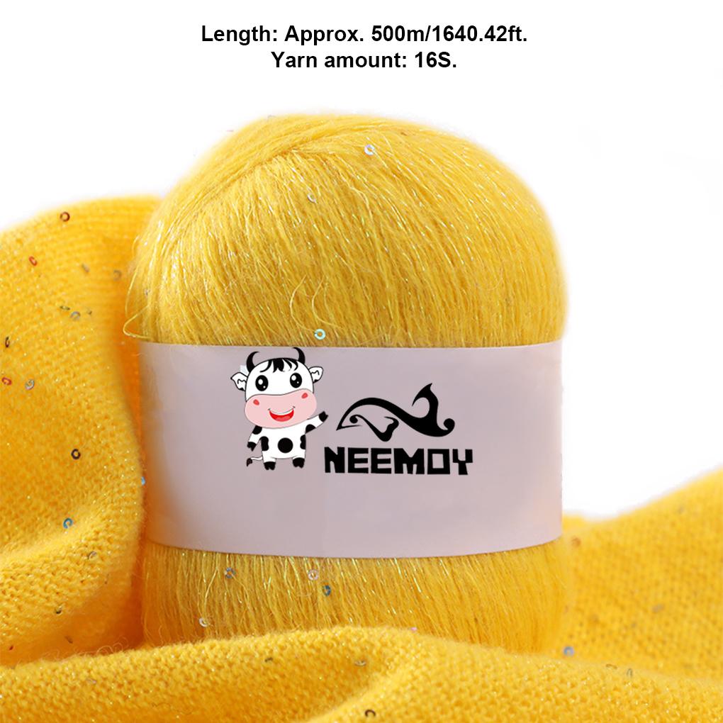 50g Beaded mohair Summer Ice Silk Mercerized Yarn Special Sequin Yarn DIY Hand Woven Rag Doll Knitting Wool Blanket 23 Colour