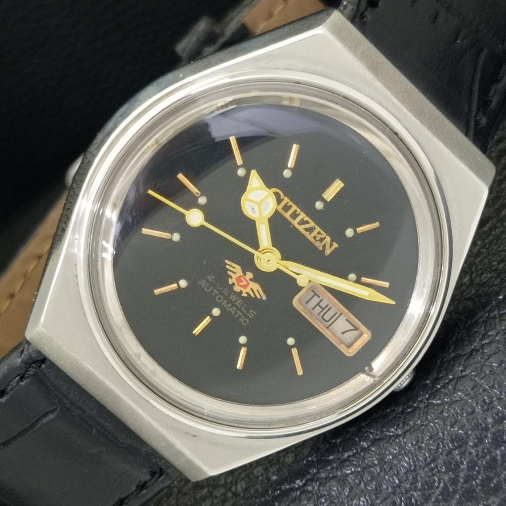 

АВТОМАТИЧЕСКИЕ ВИНТАЖНЫЕ ЧАСЫ CITIZEN 8200 ЯПОНИЯ МУЖСКИЕ ЧАСЫ С ЧЕРНЫМ ЦИФЕРБЛАТОМ a702125-5 R208-a702125