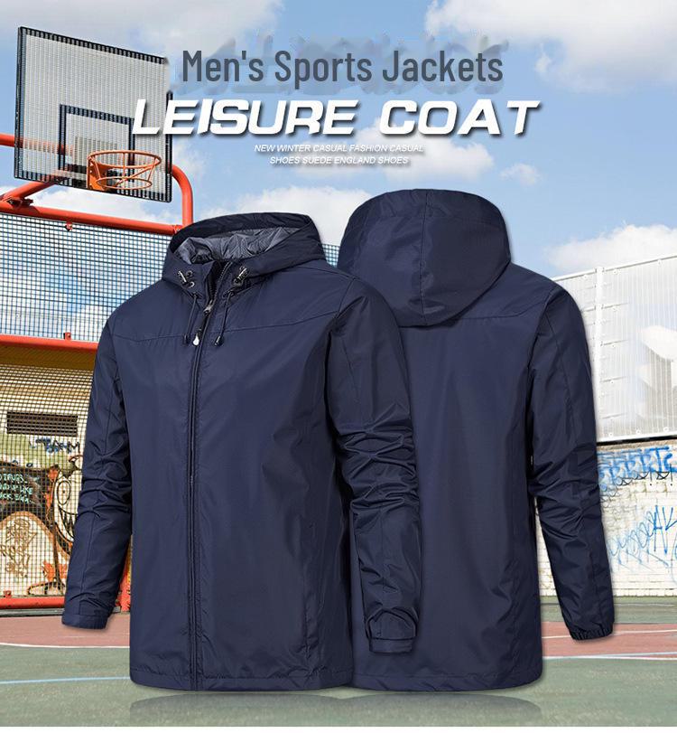 Men's Hooded Sports Jacket: Spring/Autumn Loose Fit, Outdoor Leisure, Windbreaker for Couples