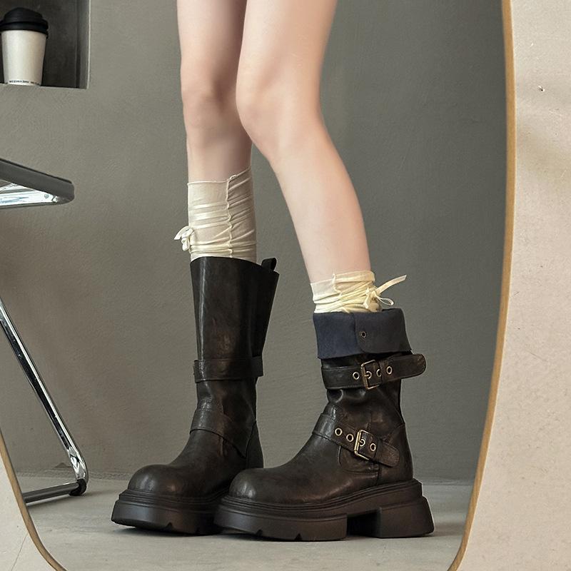 Retro British Style Rivet Martin Boots Women's 2025 New Autumn and Winter Popular Thin Suede Short Boots Women's Boots