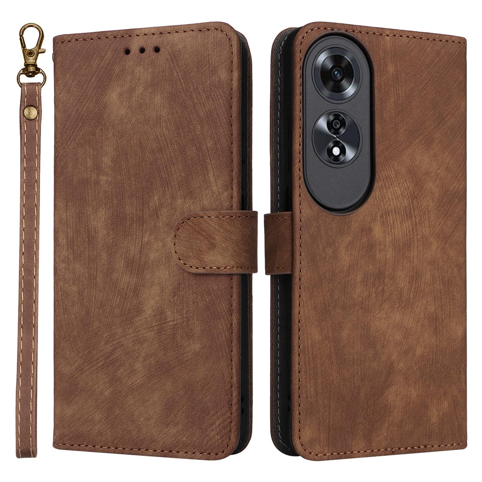 

Для Oppo A60 4G Чехол с блокировкой RFID, слотами для карт, кожаная обложка для телефона Brown