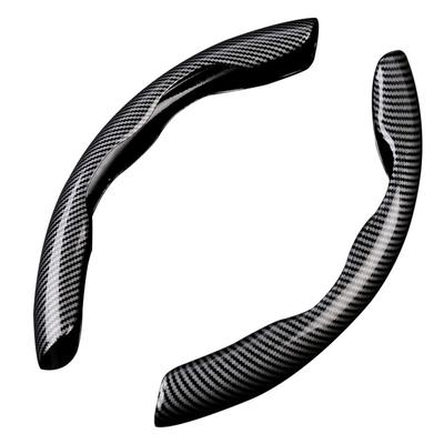 Universal Car Interior Steering Wheel Booster Cover Carbon Fiber Look Non-Slip Cover Car Modification Supplies