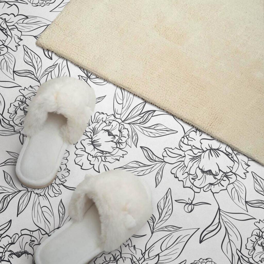Self-Adhesive Vinyl Panel for a Teenager's Room 100x50 cm Floral Pattern with Leaves