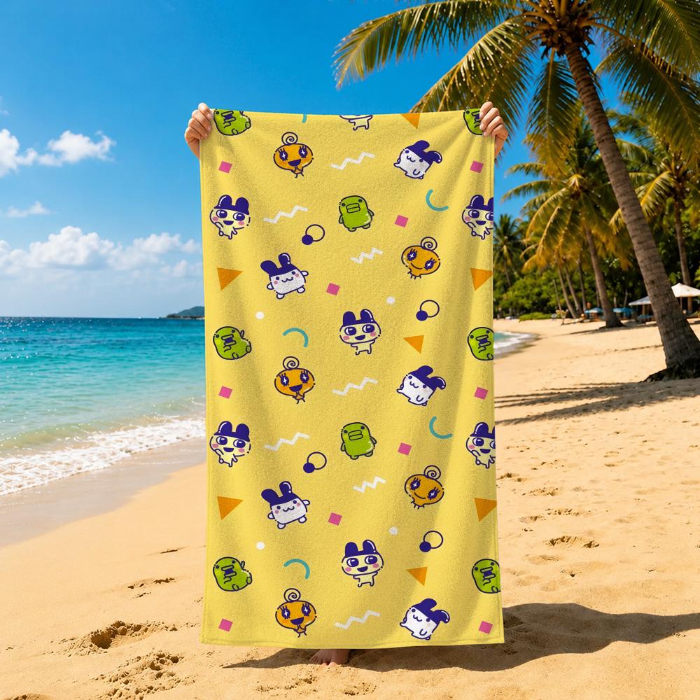 Toy Tamagotchi Towel Towel Soft Pool Gift For Travel Gym Shower Cool Camping Quick Dry Sports  Large Beach Towel