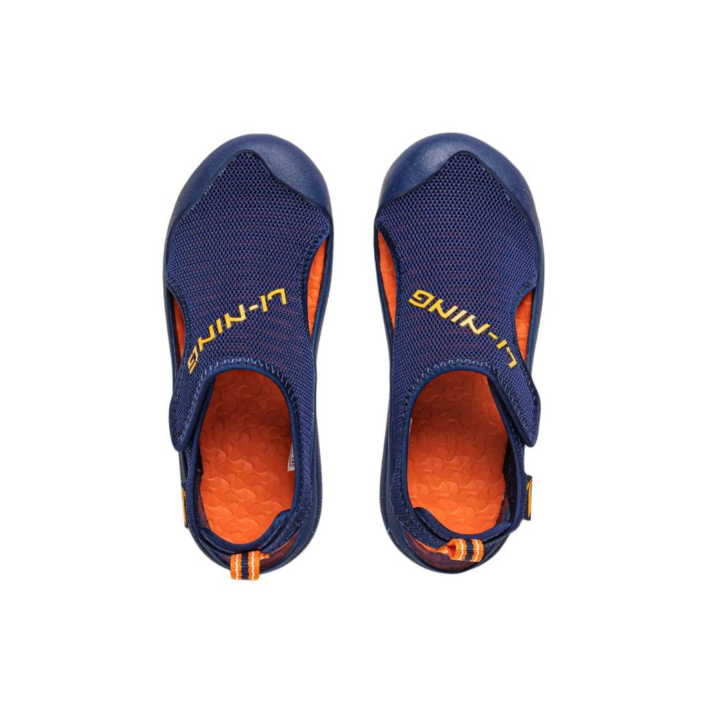 Li Ning Comfortable Versatile Non-Slip Wear-Resistant Breathable Low-Top Kids Sandals Kids sandals Blue YKKV008-3