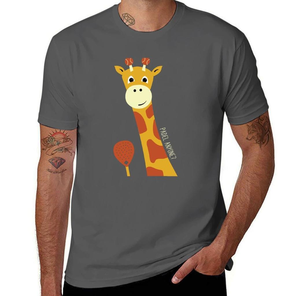 Giraffe Padel Wer will T-Shirt t shirts Designer-T-Shirt für Mann T-Shirt