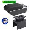 Universal Car Armrest Universal Model Armrest Box Auto Central Storage Box with USB LED Light Retrofit Parts Car Accessories