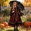 Halloween Child Vampire Costume For Kids With Spandex Fabric For Stage Performance