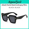 Uv400 Retro Oversized Square Sunglasses With Blue Lenses For Fashion And Outdoor Travel