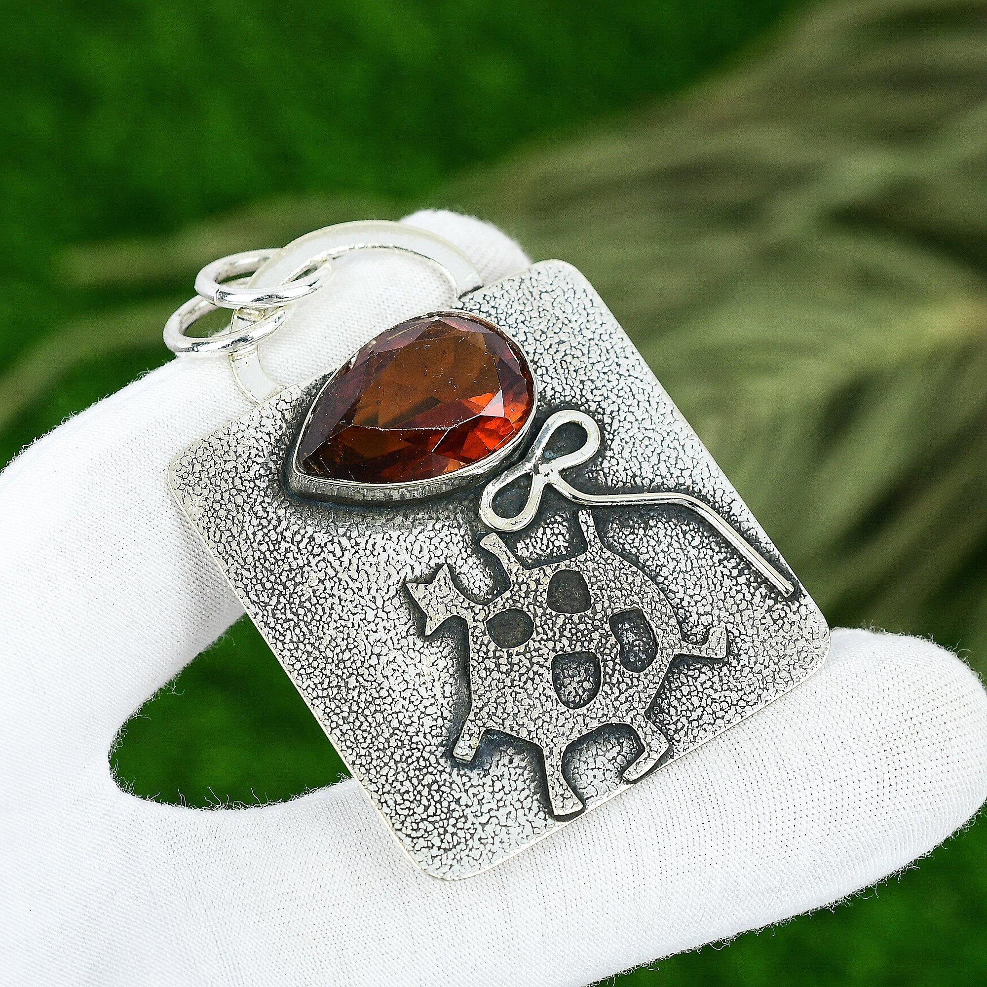 

Friendship Day Sale 925 Sterling Silver Citrine Stone Daughter Pendant Jewelry