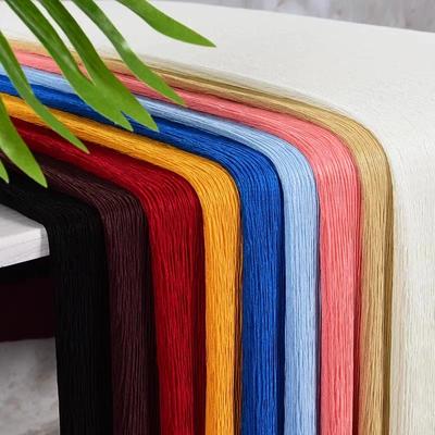 Einfarbige Textur Plissee Stoff Leicht Elastische Kleid Kleidung Design Großhandel Tuch für Diy Bekleidung Nähen Meter Material