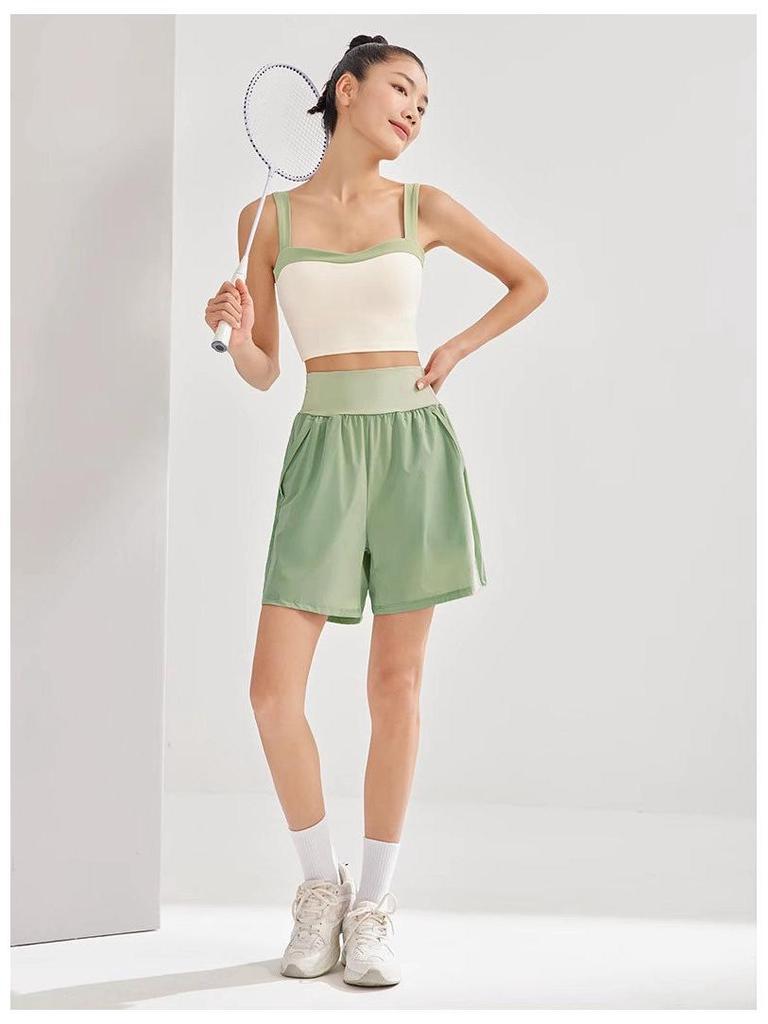 Women's Plus Size Quick Dry High Waist Sports Shorts - Summer Outerwear, Loose Fit, Running Capris.