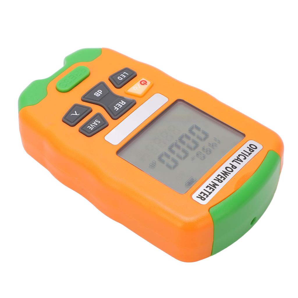 Orange Mini Fiber Optic Power Meter Fast Accurate Sensitive Robust Small Optical Fiber Tester ?70