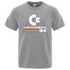 Volná pánská trička Summer Commodore 64 Tričko s potiskem C64 SID Amiga Retro Cool Design Street Tričko s krátkým rukávem Top Tričko Bavlna