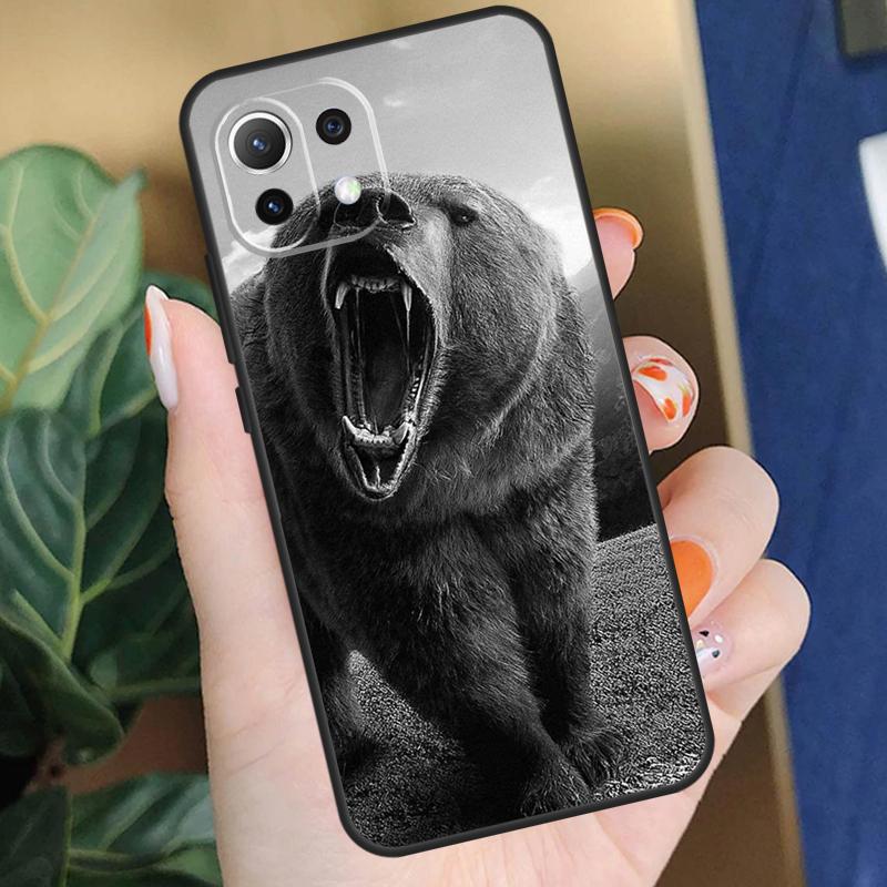 Cute Grizzly Bear Case For Xiaomi 15T 14T 13T Pro 14 15 Ultra 17 Pro Max POCO X7 F8 Pro X5 X6 F5 F6 F7 Coque