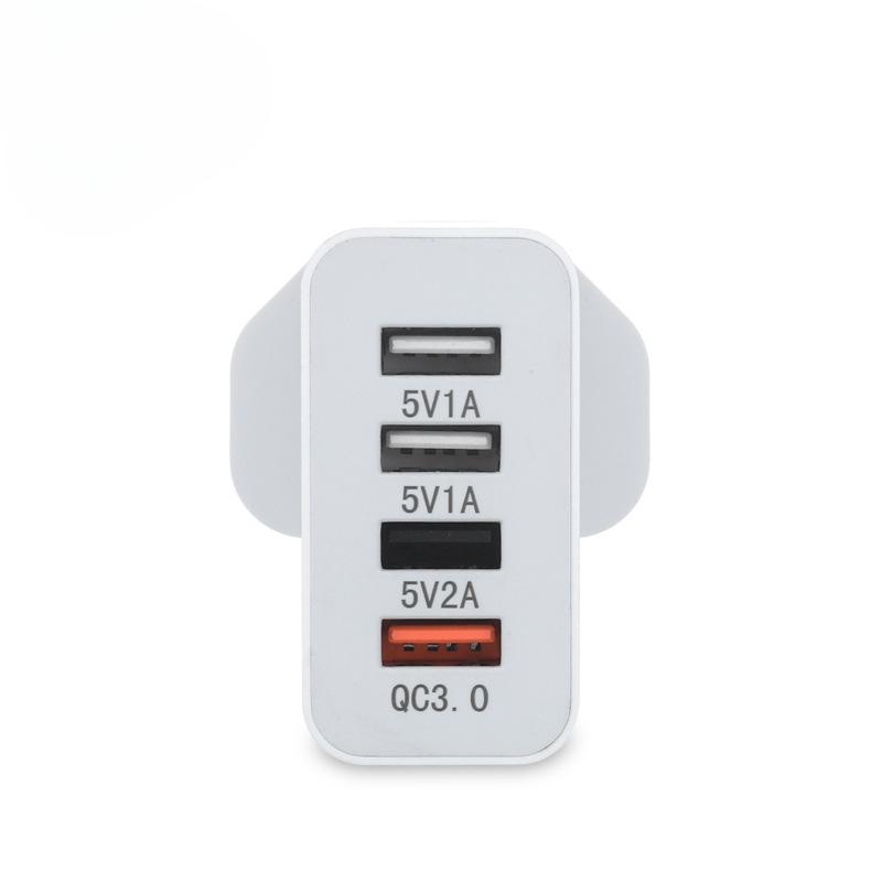 4A Port QC3.0 British Fast Charging, 5V3A Charger, 5V4.8A Charger, Multi-port Travel Charger