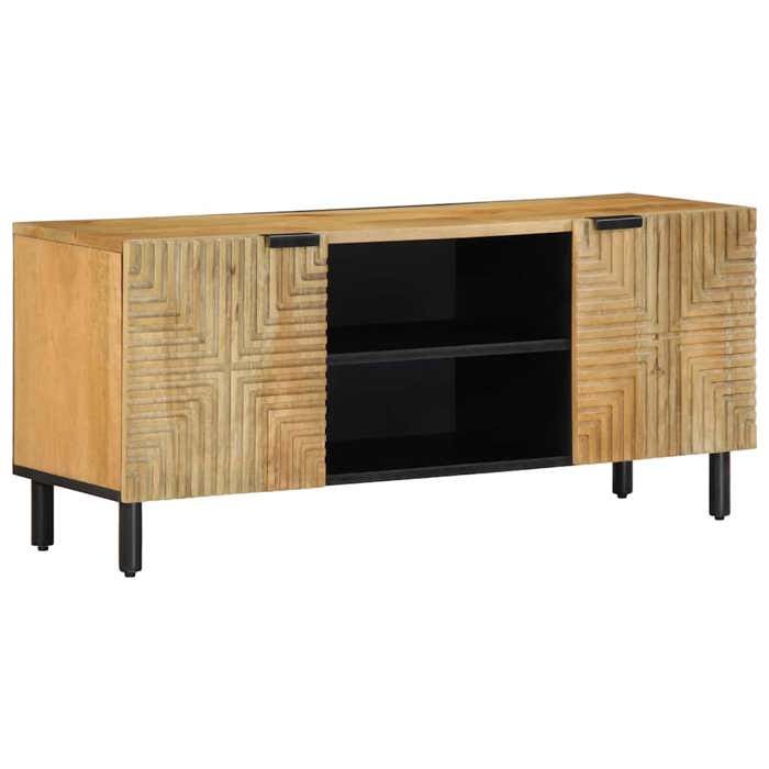 VidaXL Meuble TV marron 105x33x46 cm Bois massif de manguier, banc TV, meuble hifi, centre de divertissement, buffet TV, 4017720