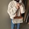 Gray Stand-up Collar Long-sleeved Fluffy Imitation Fur Jacket Women's Winter Loose Short Thickened Warm Top