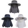 Sun Hat UV Protection Cap Wide Brim Nylon Breathable Quick Dry UPF 50+ Fishing Hat with Removable Fa