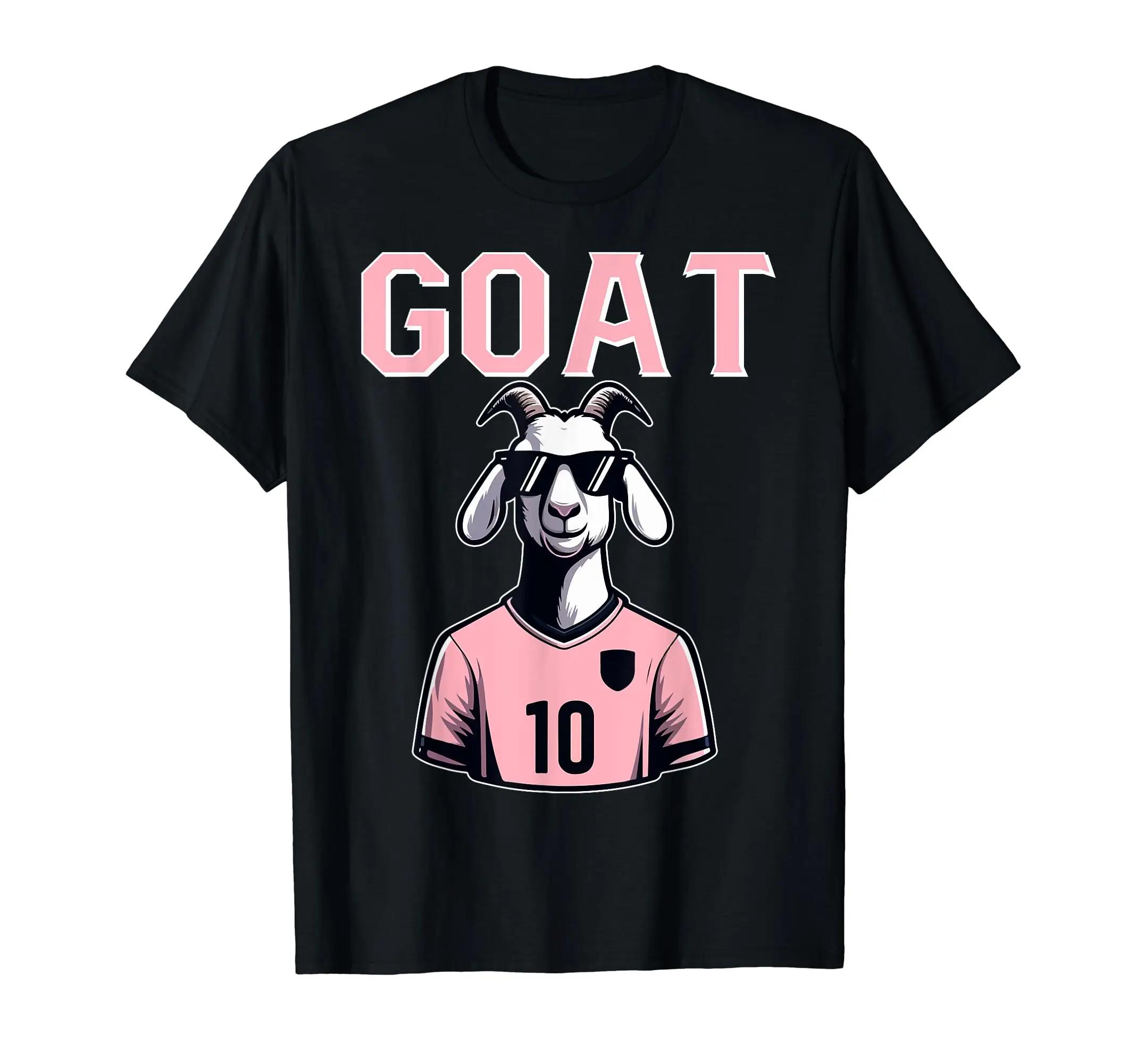 

GOAT 10 Shirt for Men Women Kids Funny Soccer T-Shirt S чорний