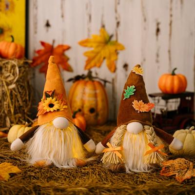 Autumn Gnomes Thanksgiving Decoration Fall Plush Elf Dwarfs Dolls Halloween Gnome Dolls Thanksgiving Day Gift Xmas Gifts