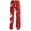 Women's Casual Fashion Christmas Printed Trousers Plush Casual Pants