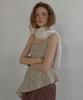 LONQUE Asymmetric Sleeveless Cami Blouse (Beige)