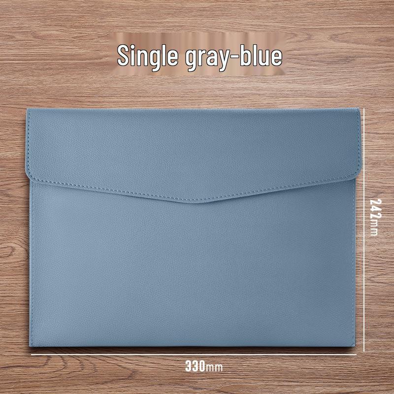 A4 Leather Document Holder - Portable Large Capacity Business Briefcase