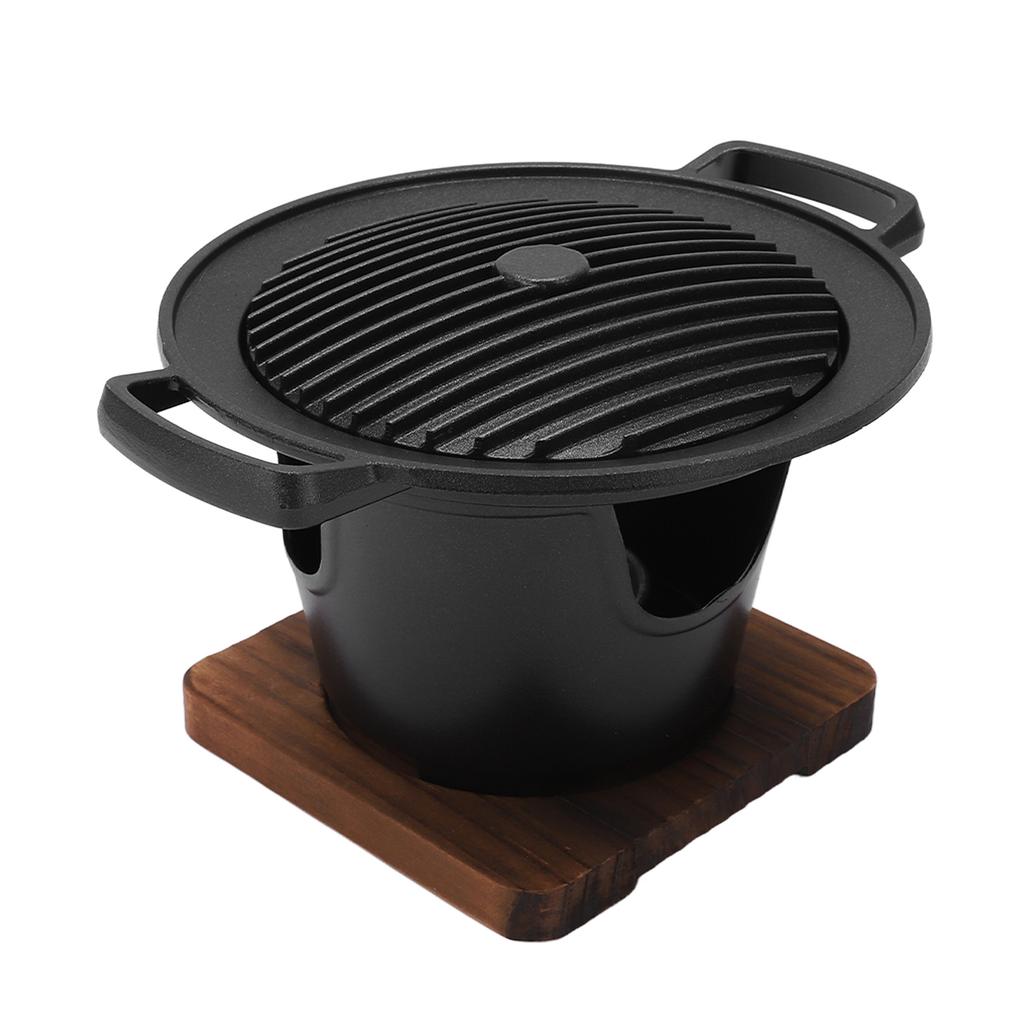 Mini BBQ Grill Set Anti Stick Food Grade Material Tabletop Grill for Traveling Picnics Camping Outdoor 1 to 2 People