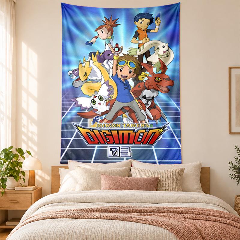 Digimon Tapestry highquality for decorating living room bedroom dorm walls ideal as bedroom wallart orholiday gift