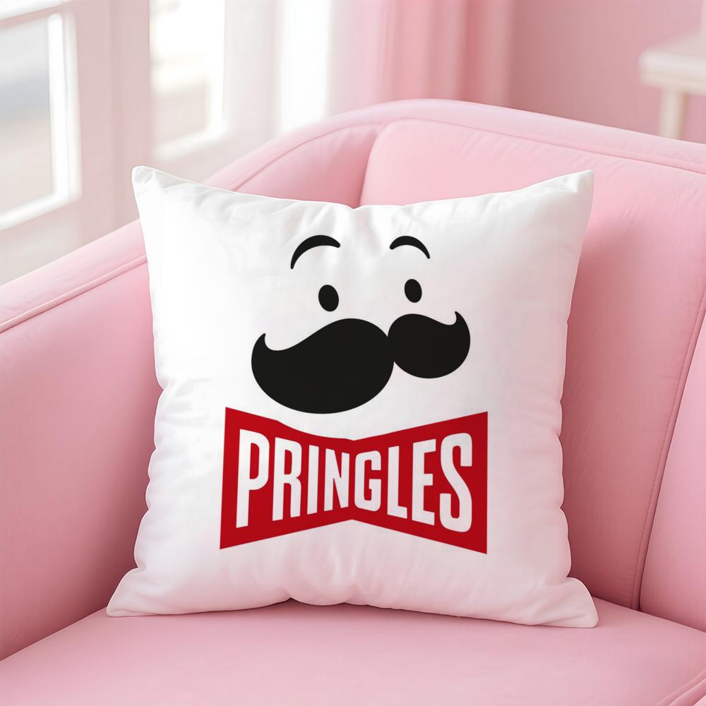 Classic P-Pringles Cushion Cover Comfortable Reversible Pillow Cover Ideal for Car Sofa Bedroom & Beyond