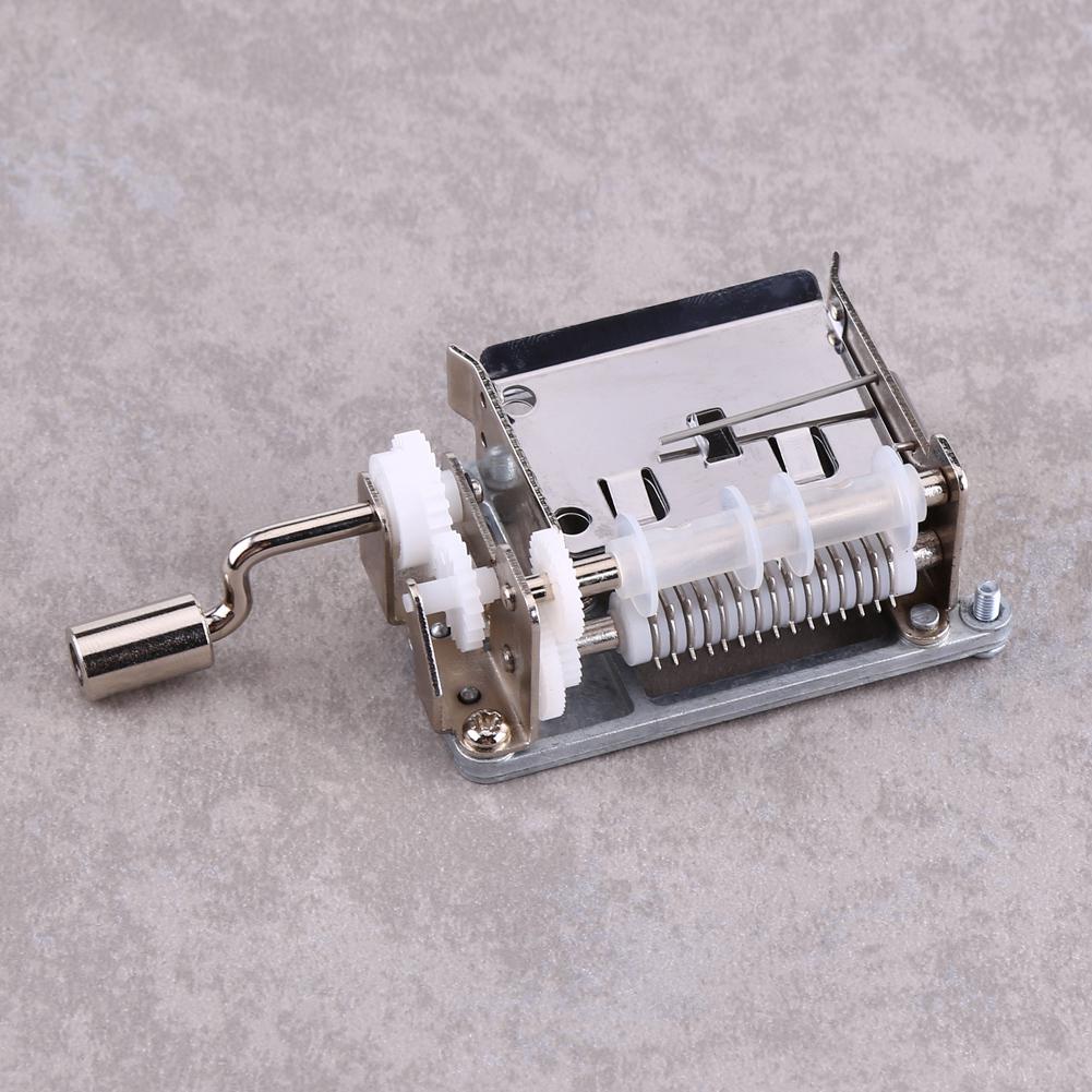 15 Note Hand Crank Movement with 3Pcs Blank Paper Tape and Hole Puncher for DIY Music Box Parts