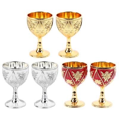 2 piezas de copas de vino con exquisito diseño de flores en relieve 3D, copas de vino decorativas vintage