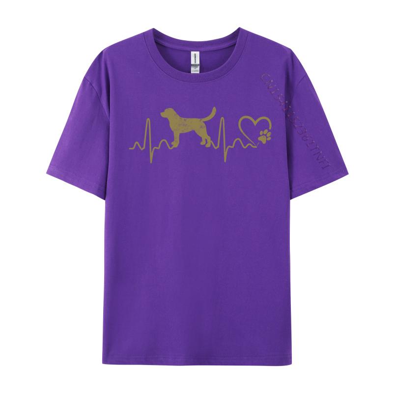Labrador Retriever Heartbeat Dog Lover Paw Print Ekg Pulse Discount Student T Shirts T Shirt Printed Tops Tees Top Quality