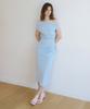 Riorg Wa Unbalanced Drape Sleeveless Ops Sky Blue