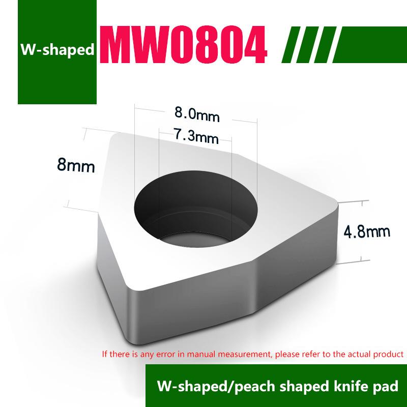 10Pcs Carbide Shim for CNC Toolholder, Replacement Insert Seat for MW0804/MT1603/MV1603 External Turning Toolholders