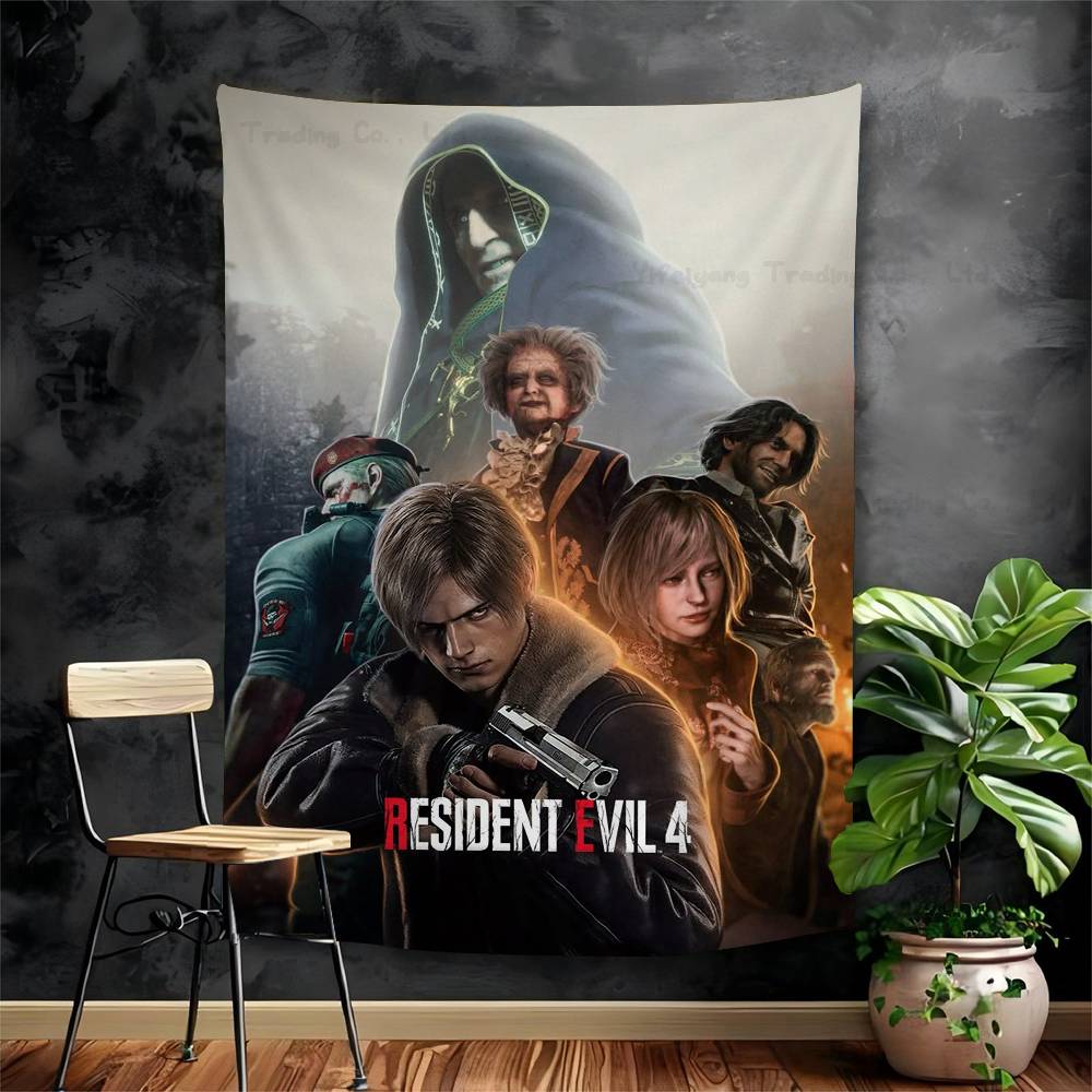 

Movie ResidentEvil Game Printed Large Wall Tapestry Art Science Fiction Room Home Decor Decor Blanket 74x94cm(29x37in)