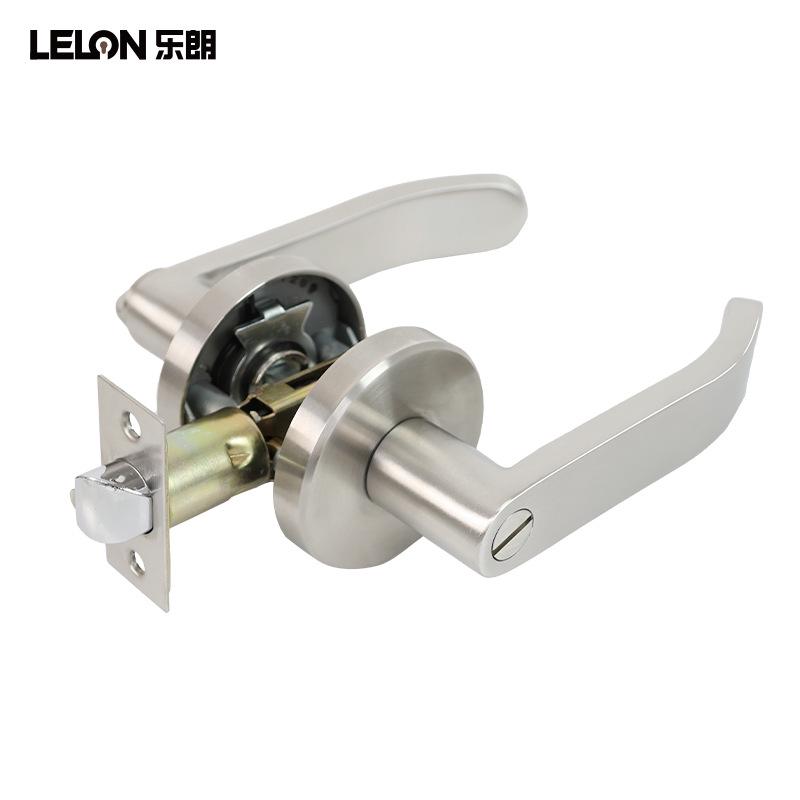 European Style Stainless Steel 304 Three-Bar Lever Privacy Door Lock for Bathroom