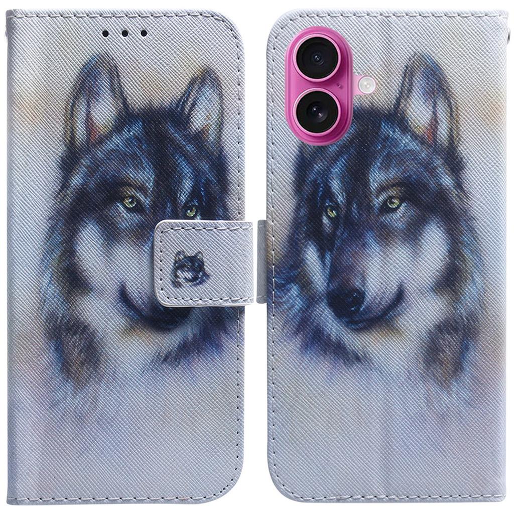 For iPhone 17 Wallet Case Pattern Print Leather Phone Cover