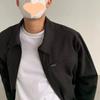 Chaqueta Corta Chaqueta para Hombre Primavera y Otoño High Street Retro Negro Casual Top Chaqueta con Solapa para Niños