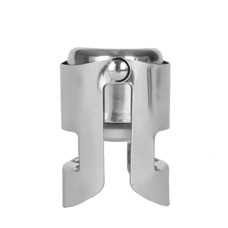 1Pcs Champagne Bottle Stopper Stainless Steel Sparkling Grape Wine Bottle Plug Vacuum Sealer Bottle Liquor Flow Stopper Cap Bar