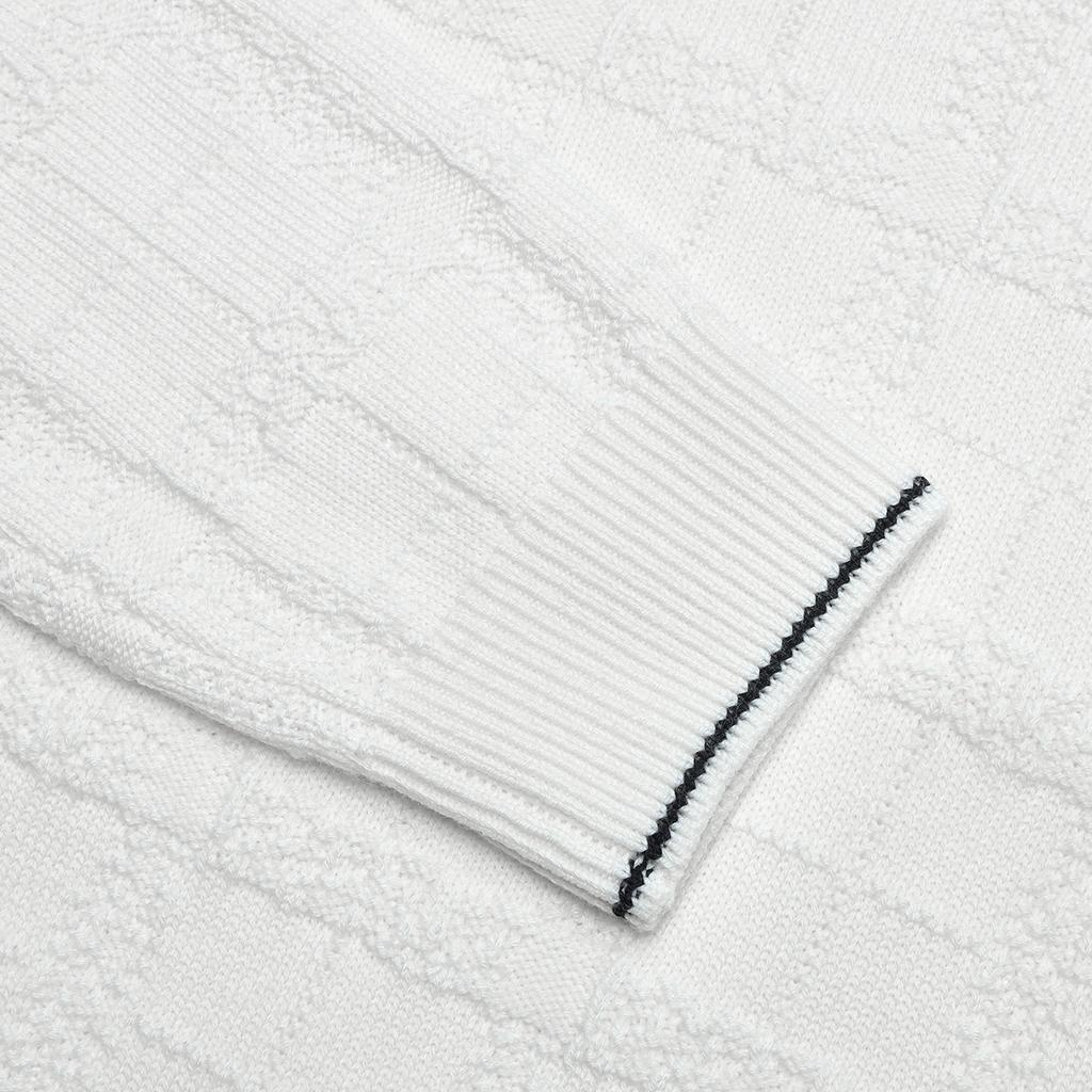 FILA Solid Color Crew Neck Pullover Sweater Women sweater Steam-White F11W411405F-IV